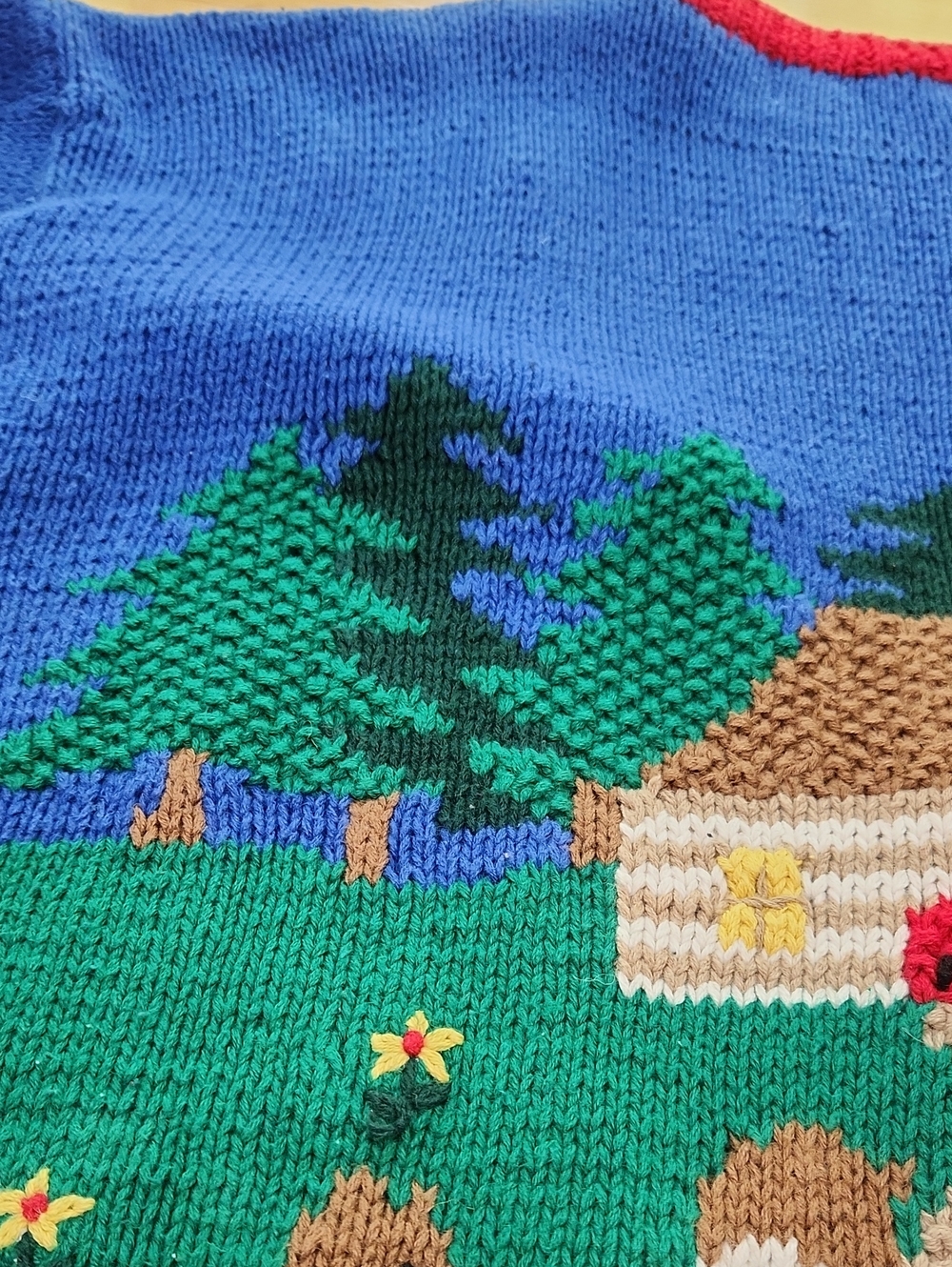 VTG 90s Belle Pointe Fairytale Storybook Knit Cardigan Sweater XL Grannycore - Picture 14 of 16